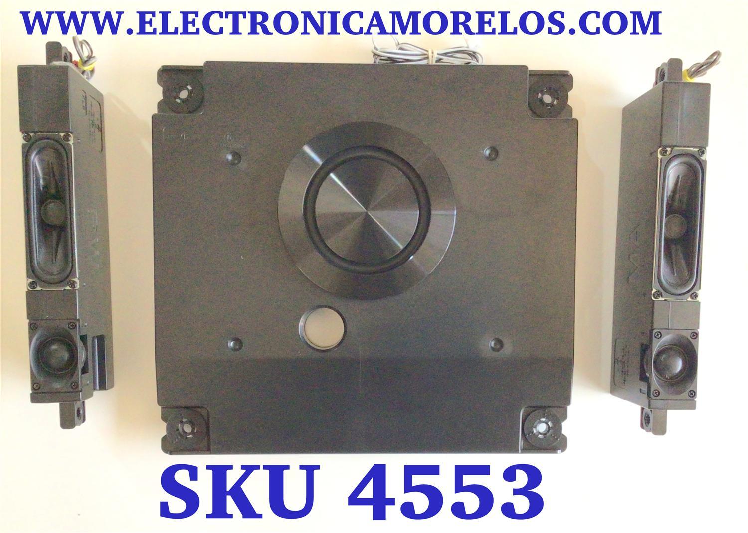 KIT DE BOCINAS TCL ( 3 ) PIEZAS / NUMERO DE PARTE YX329-2-V0H / 12302-500029 / 221E12 / 12302-500012 / B30210-E2-X1-V0H / PANEL LVU750ND0J / MODELO 75R648 